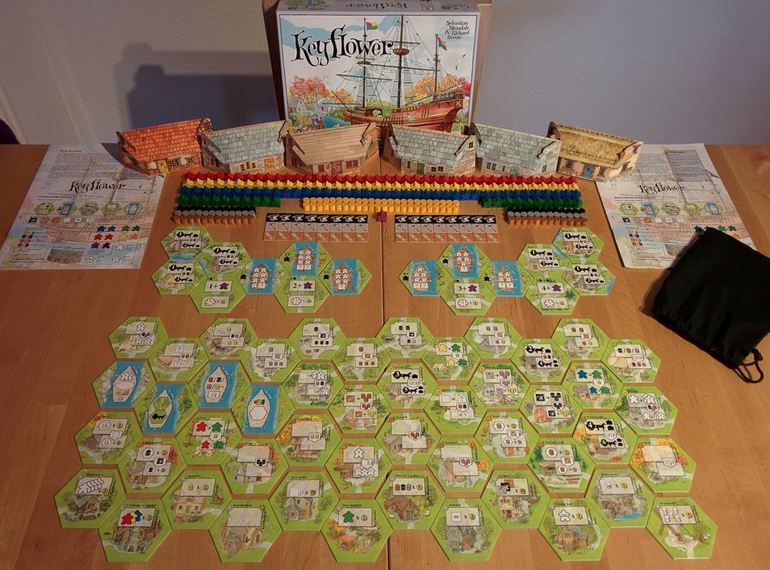 keyflower board game where you build cities